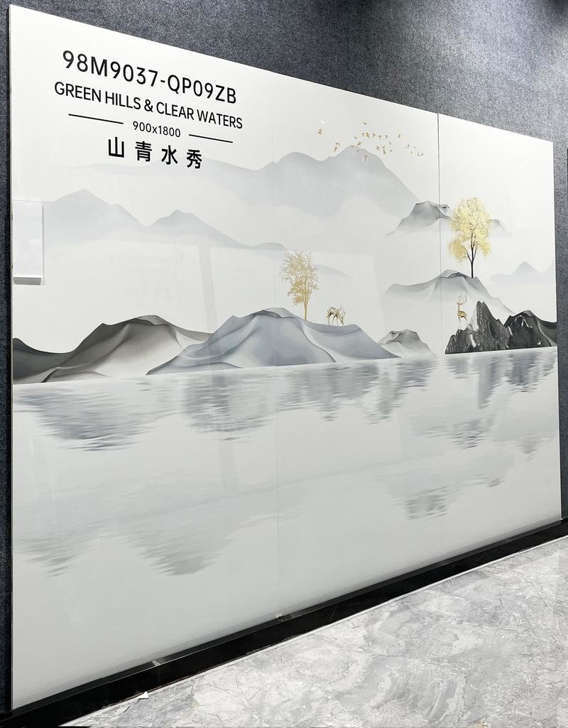 Non-Slip White 900x1800x9mm Polished Porcelain Glazed Tiles For Living Room