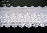 Cotton Lingerie Lace Fabric / Embroidery Lace Fabric For Garment