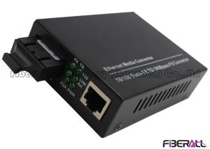 China 10/100Base-TX To 100Base-FX 25KM Fast Ethernet Fiber Optic Media Converter SC factory