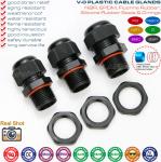 Polyamide Nylon Black Flameproof Cable Glands IP68 (UL94V-0) PG7~PG48 / M10~M75