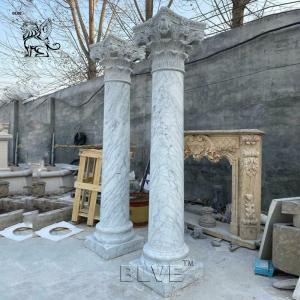China Marble Corinthian Building Pillar Design Circular Columns Roman Greek Decorative Handcarved Luxury factory