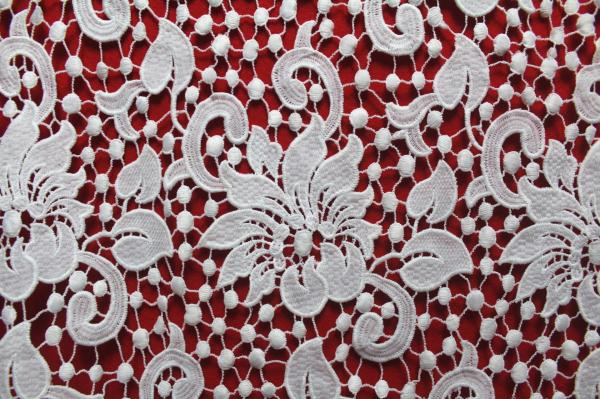 Apparel Accessories Chemical Lace Fabric Water Soluble Embroidery lace fabric in