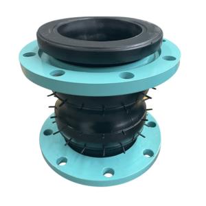 China Jis 10k Carbon Steel Flange Bellow Twin Sphere Rubber Expansion Joint Length 165~400mm factory