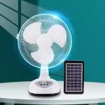 12 Inch Rechargeable Solar Panel Fan Solar Powered Outdoor Fans Solar Fan with