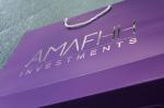Purple Paper Printed Carrier Bag Foil Silvery Embossed for Advertising