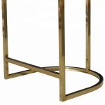 Gold Plated Vintage Leather Bar Chairs Bar Stool With Stainless Steel Legs