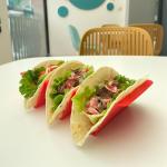 Colorful Taco Holder Taco Tray Plate with Handle Each Can Hold 2 or 3 Tacos, BPA