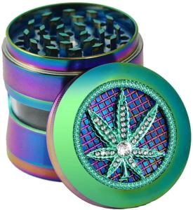 China Rainbow Color 4 Parts 2.5&quot; Zinc Alloy Herb Grinder factory