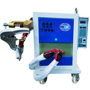 China Pulse Steel Hand Operated Brass Single Side Spot Welding Machine For Sheet Metal factory