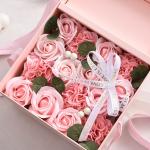 Custom Luxury Rigiding Portable Flower Gift Box With Ribbon Other Gift Craft