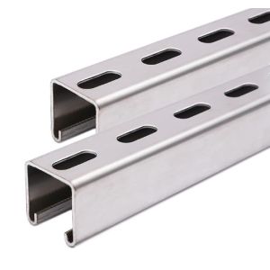 41x21mm Stainless Steel Solar Photovoltaic Mounting Strut Slotted Channels