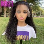 Wholesale High Quality Water Wave Human Hair Lace Frontal Wigs For Black Women