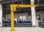 Slewing Arm Pillar Mounted Jib Crane , High Safety Post Mounted Jib Crane