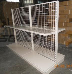 China Light Duty Convenience Store Wire Mesh Shelves Tegometal Gondola Double Sided factory