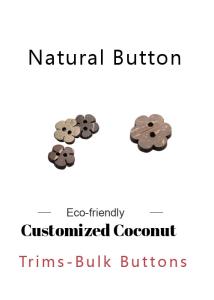 China Fancy 2 Hole Natural Coconut Buttons Size For Sweaters &amp; Casual Shirts factory