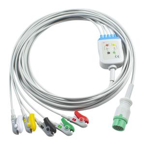 China Biolight 12Pin Compatible Direct-Connect ECG Cable and leadwires 5Lead IEC Grabber factory