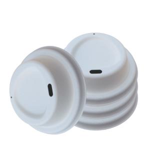 China 80mm Molded Disposable Sugarcane Bagasse Cup Lids factory