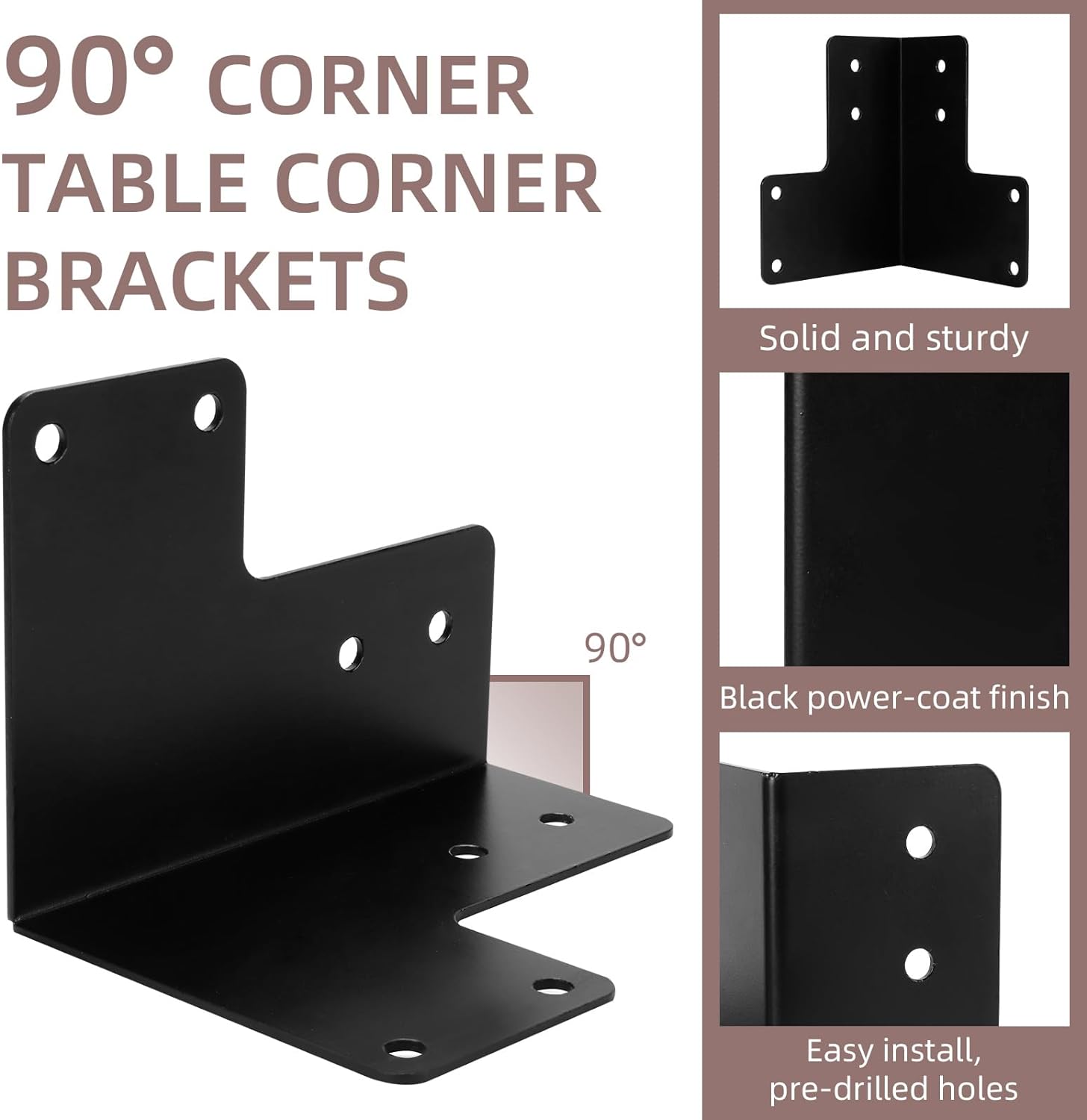 Wear-Resistant Sturdy Steel Corner Brackets for Customized Logo Workbench Table Support