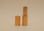 Textured Lip Balm Tubes , Shiny Gold Empty Aluminum Lipstick Tube