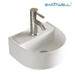 China Ceramic Basin AB8307 square chaozhou suppliers wall hung sink Above Counter Basin factory