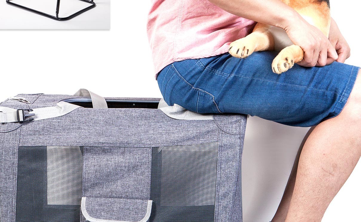 Foldable Breathable Dog Cat Pet Carrier Bag For Travelling