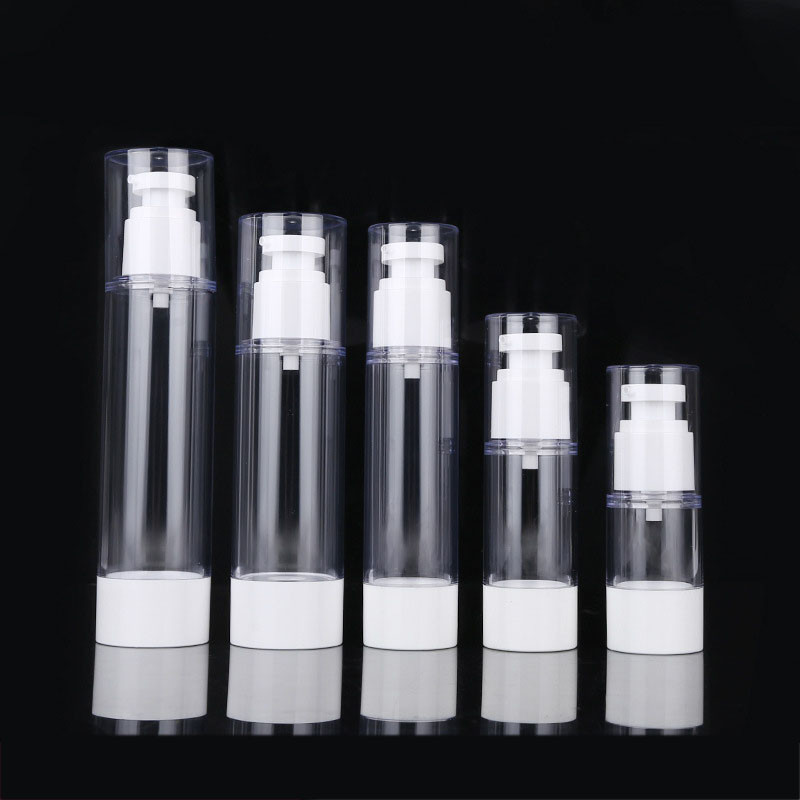 China Transparent Plastic PP Lotion Flat Airless Pump Bottle factory