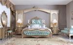 Carved King Size Royal Luxury Design Wooden Bed