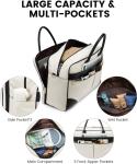 Large Beige Carry On Overnight Duffle Airplane Approved Travel Bag with Laptop