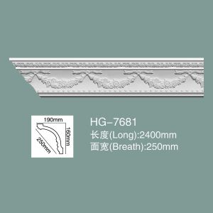 China Foam Skirting Polyurethane Crown Moulding HG-7681 on sale