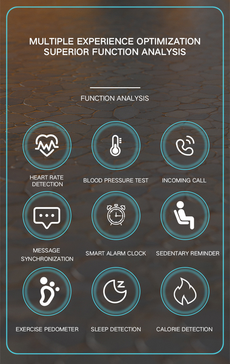 BLE5.1 Sleep Tracker Smartwatch 1.75in Waterproof Blood Pressure Monitor