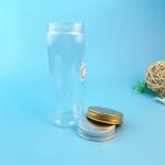 Round Square 500ml 17oz Transparent Plastic Food Jars
