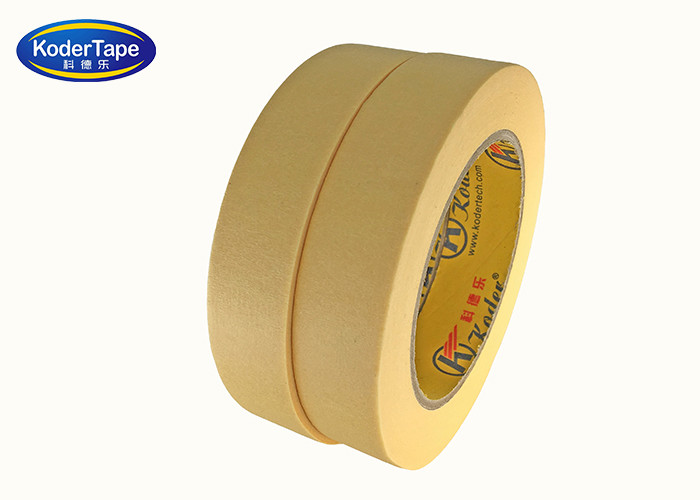 150mic Thickness Paper Masking Tape 80 Degree Temperature White Beige Color