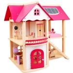 Natural 37.5cm Diy Wooden Dollhouse Furniture Wooden Toy House Furniture