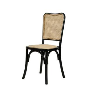 China Modern Wooden Rattan Back Dining Chair for Classic and Comfortable Seating factory