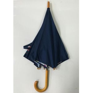 China Metal Shaft Auto Open Wooden Umbrella With Two Layers on sale