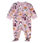 Good Quality Custom 100% Organic Cotton Baby Footie zipper Onesie Jumpsuit Low