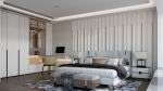 Modern Minimalist Stainless Steel Wardrobe With Suspended Desk