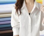 School Uniform White Poplin Fabric 65% Polyester 35% Cotton Wrinkle Resistant