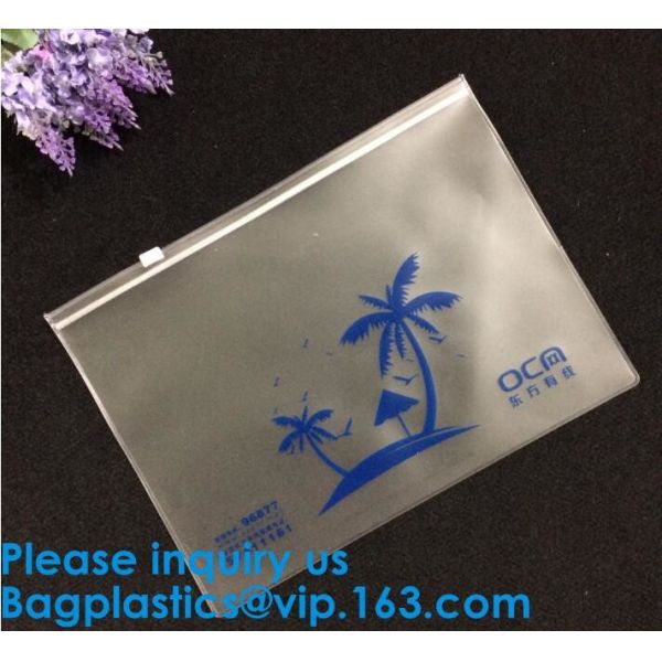 PVC Slider Frosted Zipper Bag ,Plastic Packing Bag With Zipper, Resealable Poly Bags,Slider Zipper Bag Clear Pvc Packagi