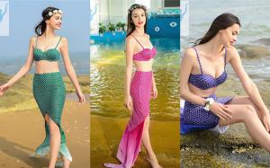China Plus Size Mermaid Tail Bathing Suit Slim Backless Bikini Beachwear Quick Dry factory