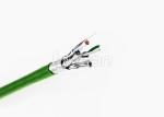 CM Rated Cat6a Ftp Cable , Foamed PE Insulation Foil Cat6a Shielded Cable