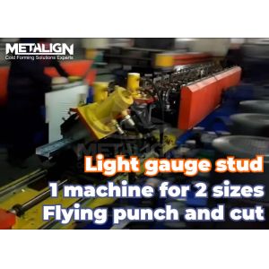 China C Shaped Stud Profiles Drywall Roll Forming Machine Line With Continuous Punching And Cutting factory