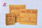 Customized Kraft Recycled Paper Gift Bags LOGO Printing Yellow Color Foil