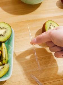 China Individually Plastic Bag Wrapper Bamboo Tooth Picks For Fruit Salad factory