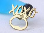 Cool Innovative Zinc Alloy Gold Coating XOXO Men Women Blank with Engraved Logo