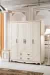 Rococo furniture, solid wood double bed 8009
