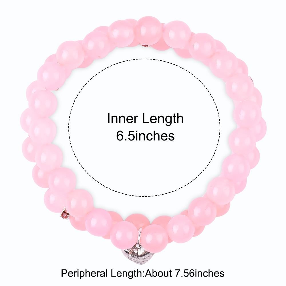8mm Rose Quartz Gemstone Bead Bracelet Healing Energy Charm Jewelry