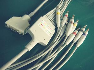 China Surgical Plastic 10 Leadwires EKG ECG Cable ISO13485 Fukuda Denshi factory