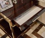 Brasss metal base high gloss finish 5-star hotel night stand,hotel bedside table
