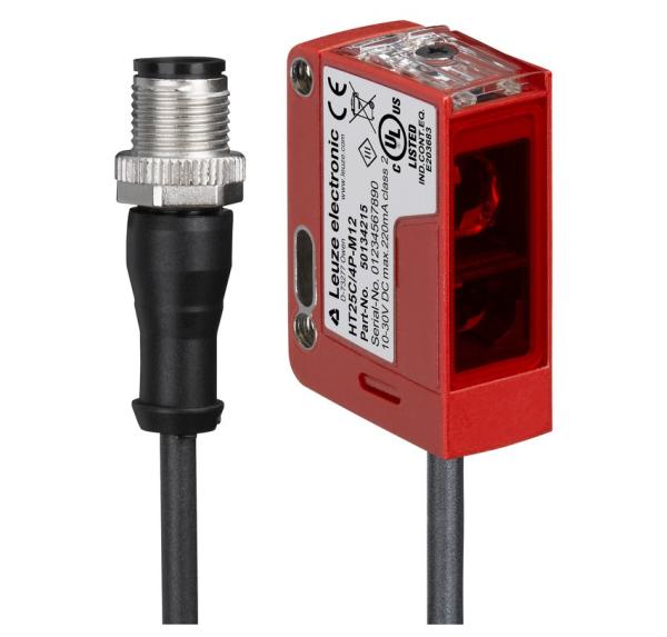 LEUZE HT25C/4P-200-M12 M12 Photoelectric Sensor - 200mm Range, IP67, 4-Pin |